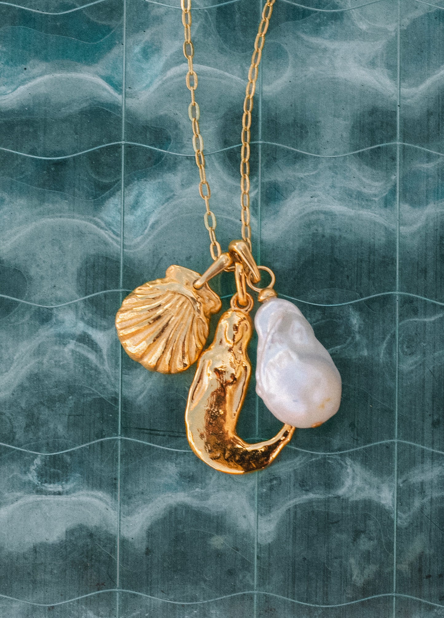 Aqua Gold Necklace