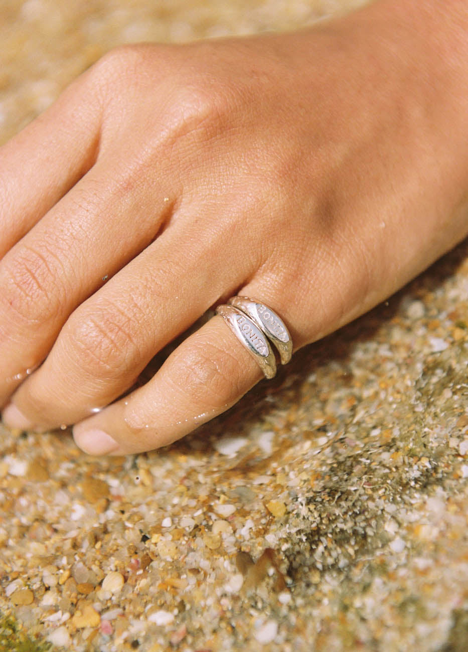 Anillo Sello Mini Bonita Plata