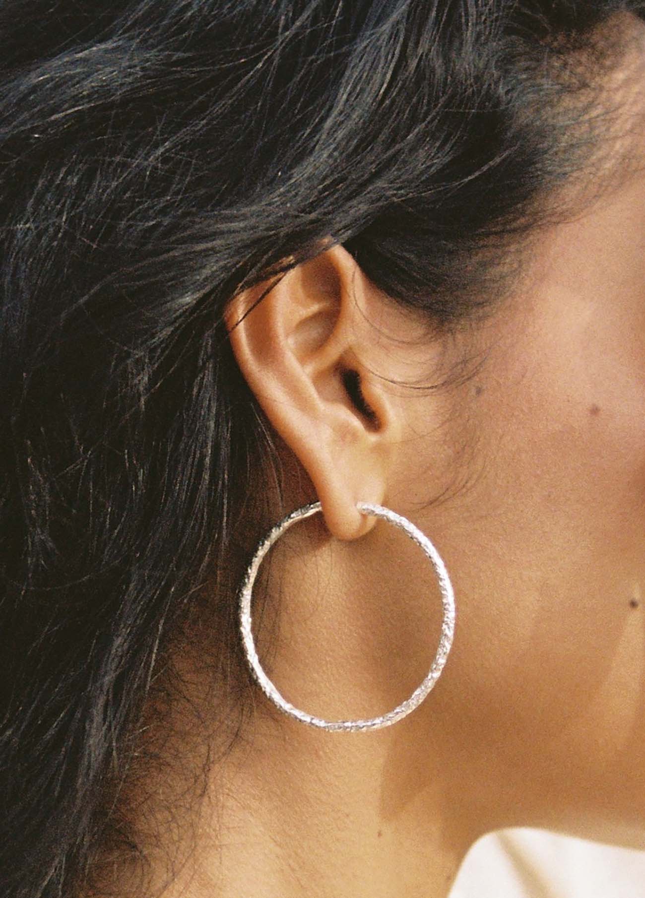 Flamenco Silver Hoops XL