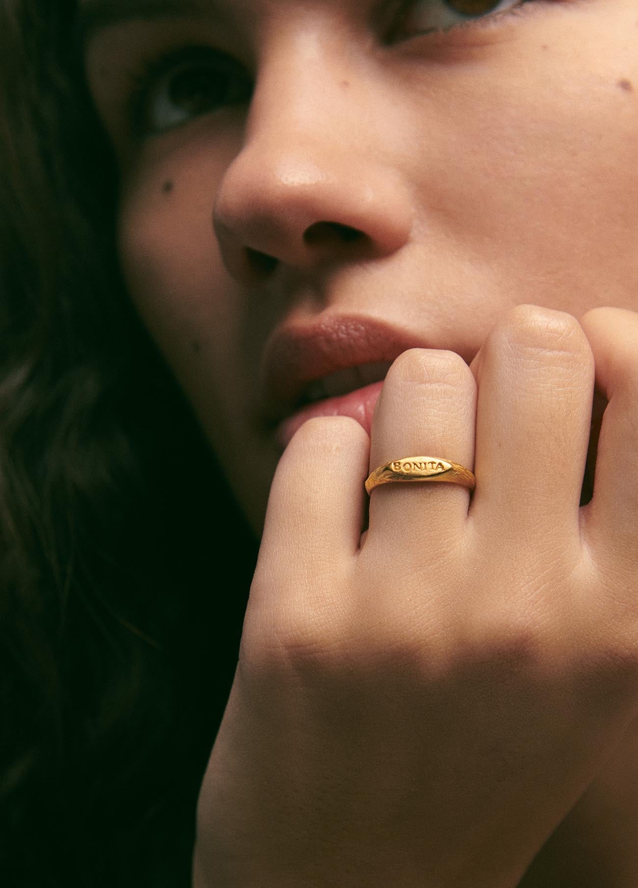 Anillo Sello Mini Bonita Oro Macizo