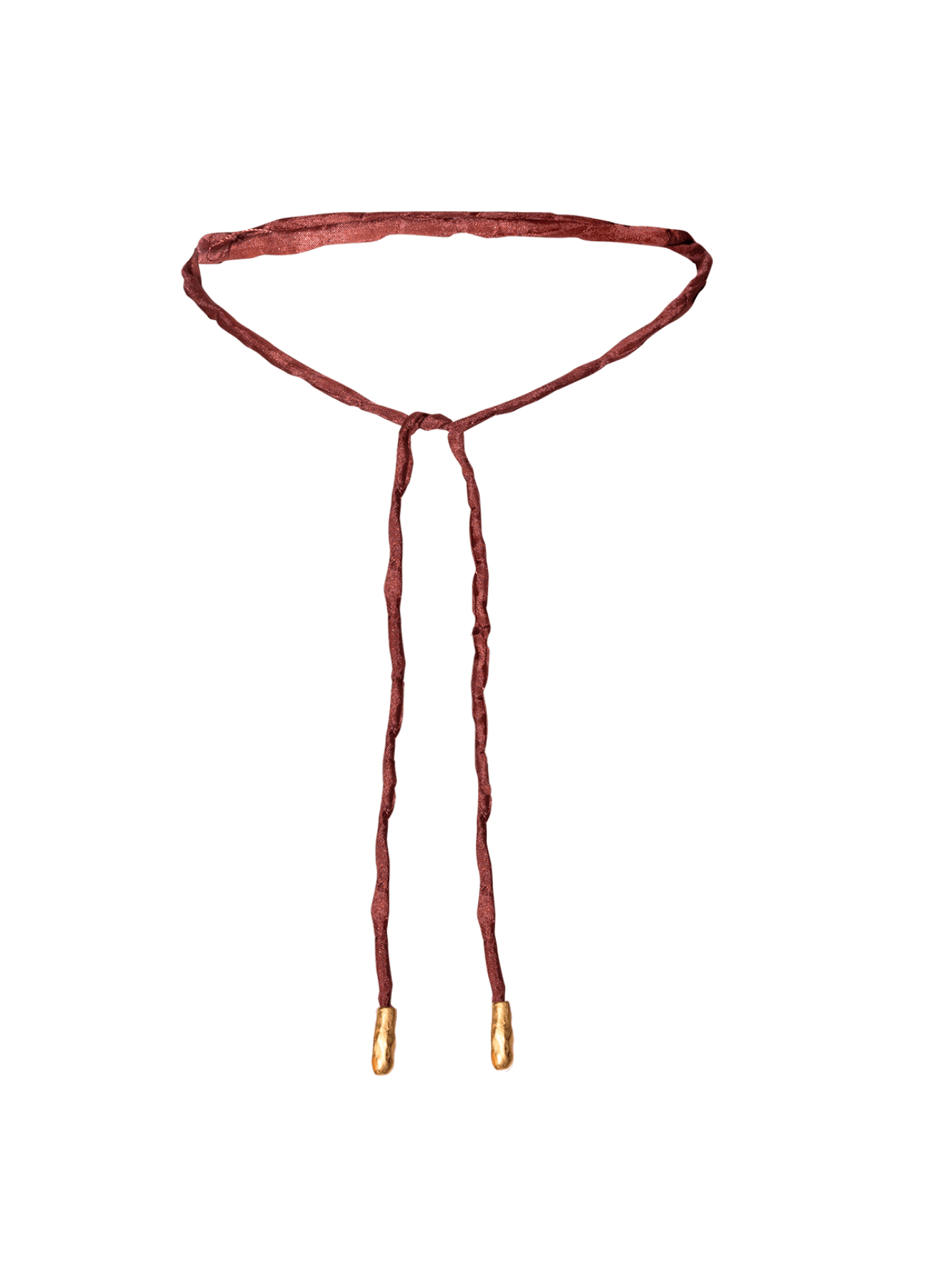Cinnamon Gold Silk Necklace