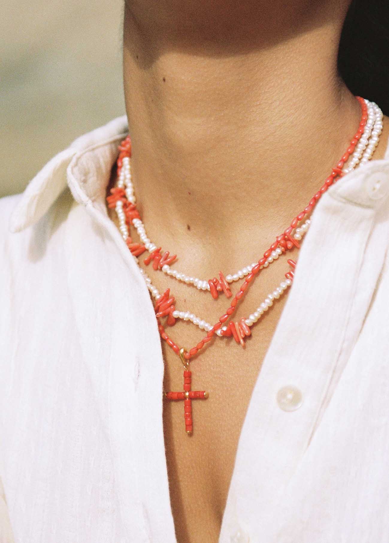 Collar Coral Lolita Pearls