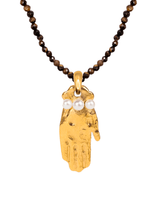 Collar Fatima Ojo de Tigre