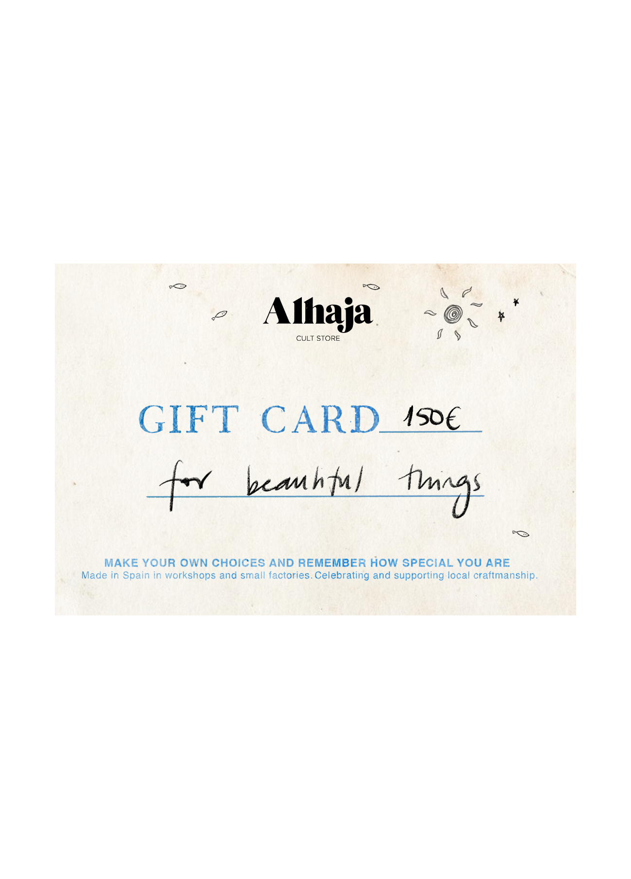 Gift card for beautiful things