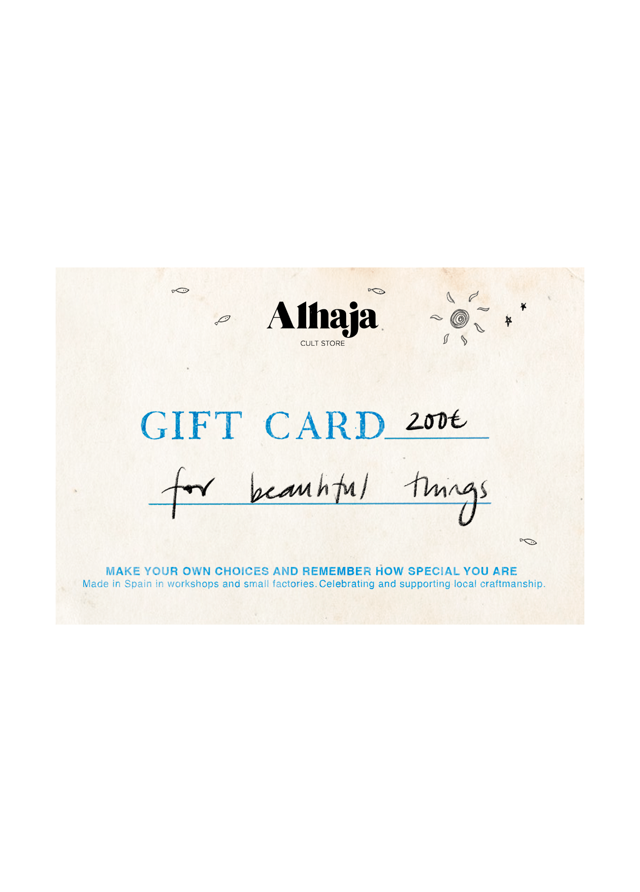 Gift card for beautiful things