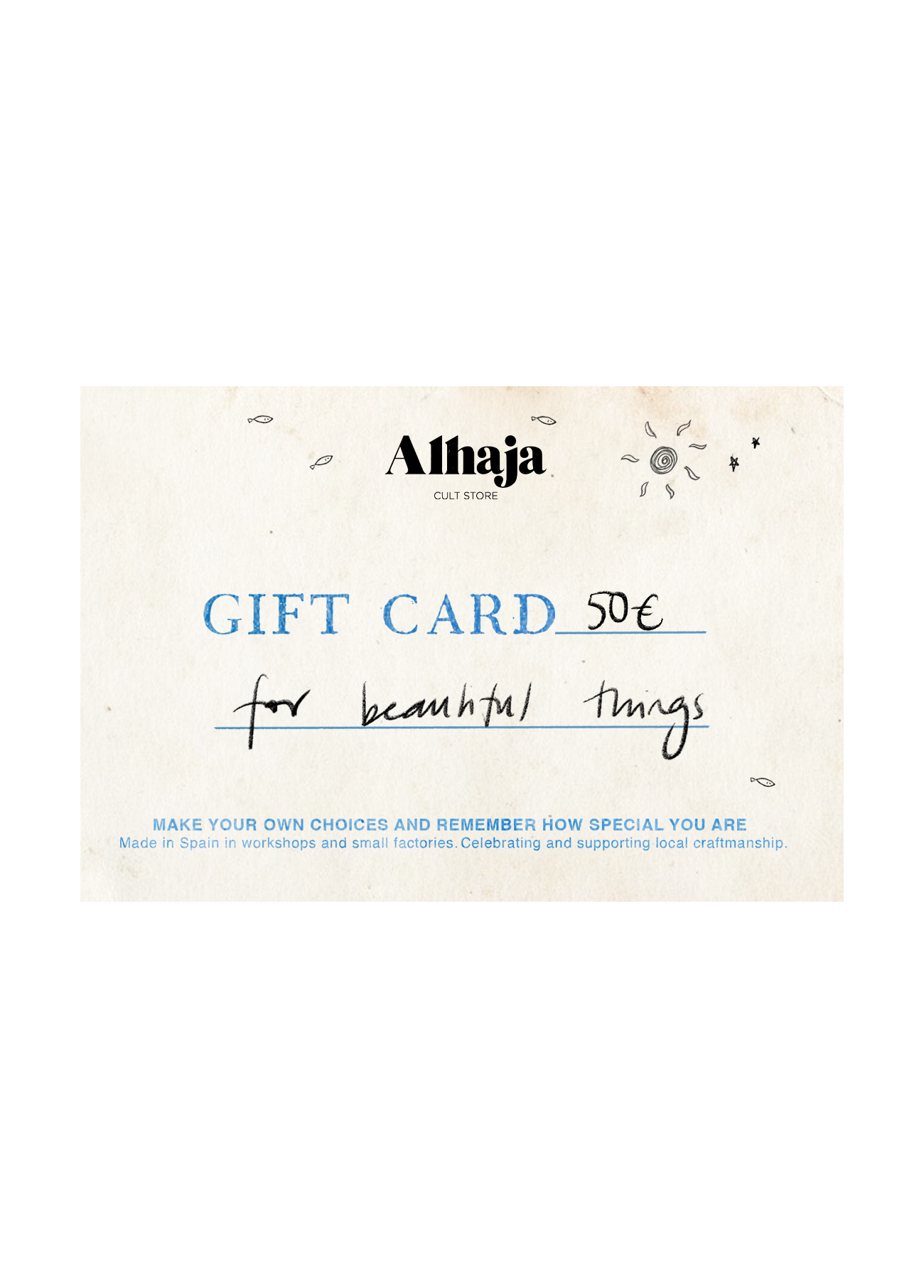Gift card for beautiful things