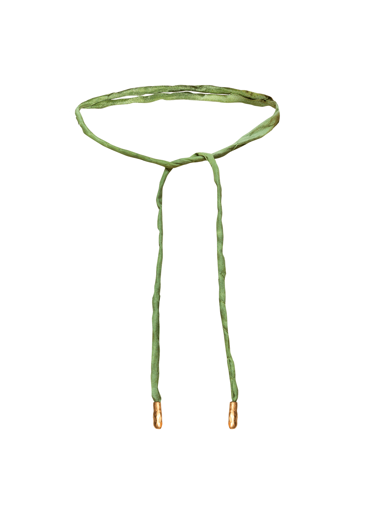 Green Gold Silk Necklace
