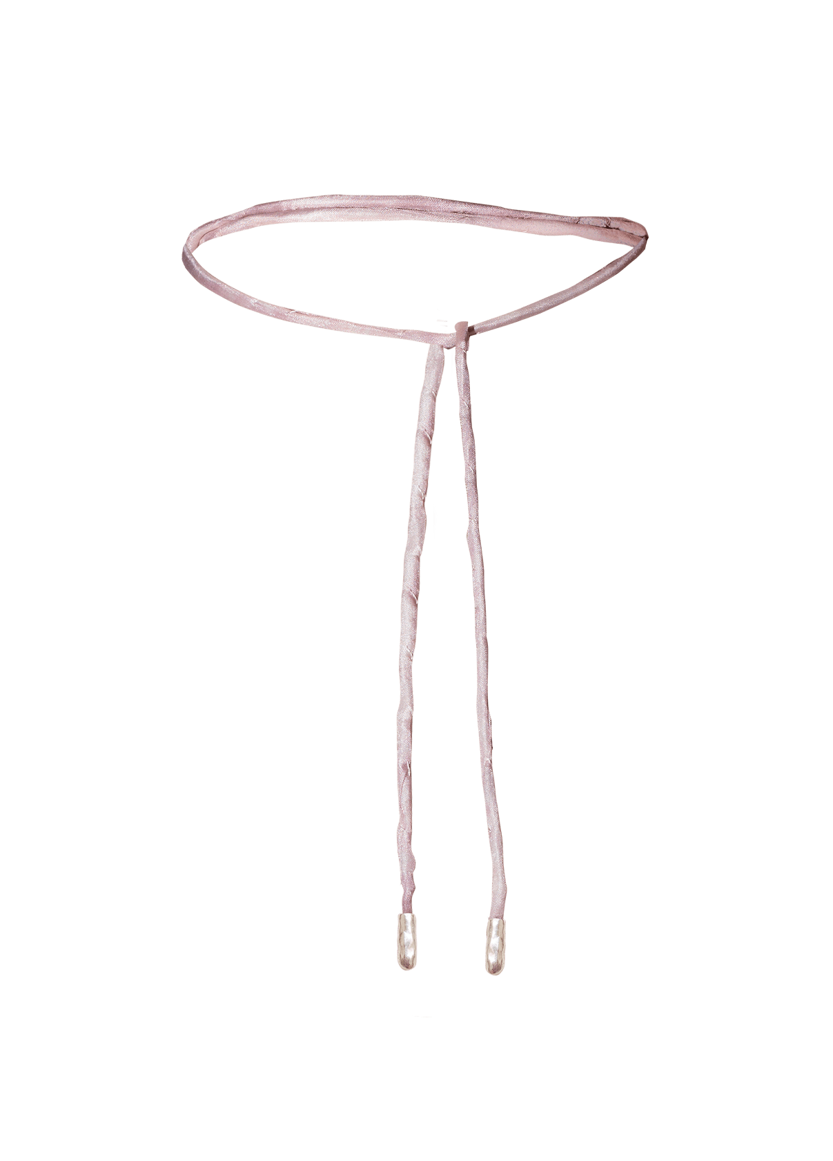 Collar de Seda Lila Plata