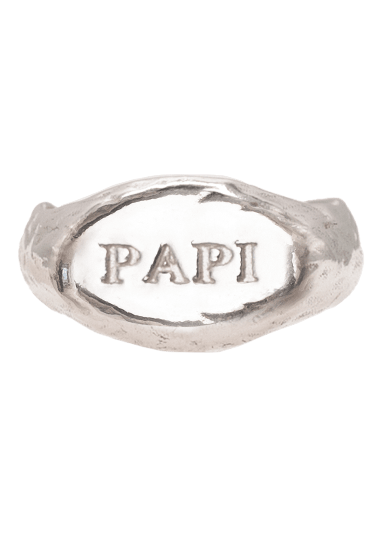 Anillo Sello Papi Plata