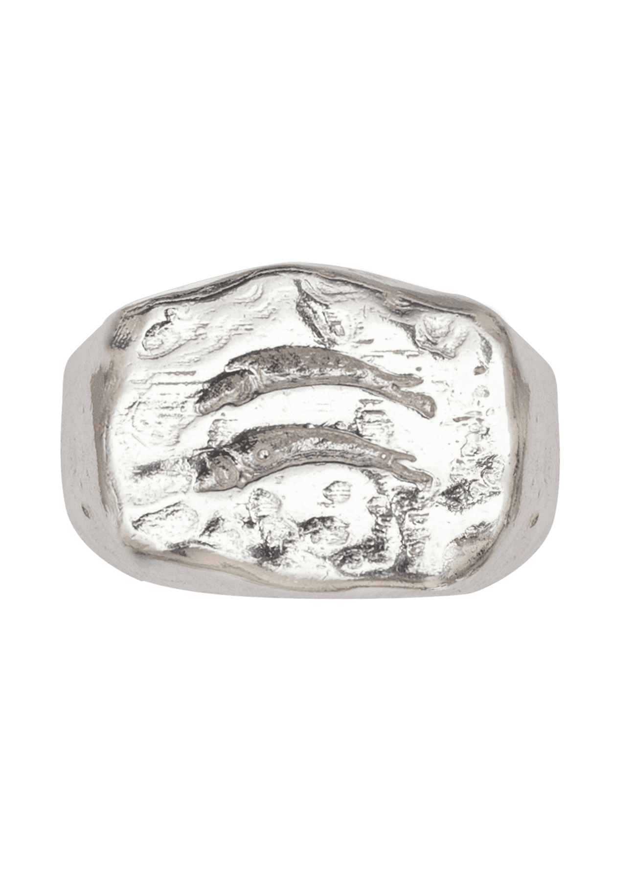Pez Silver Signet Ring