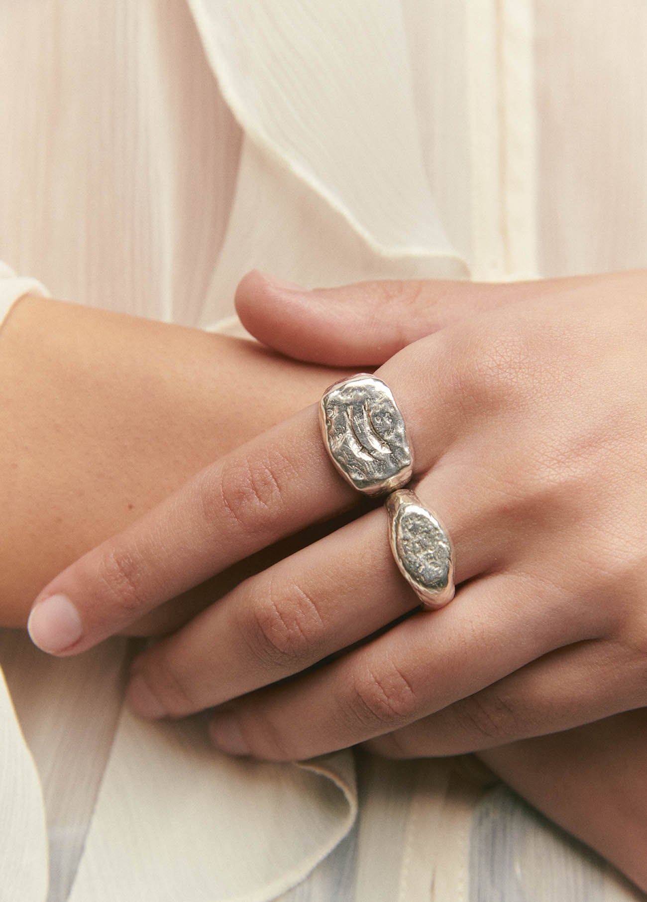 Pez Silver Signet Ring