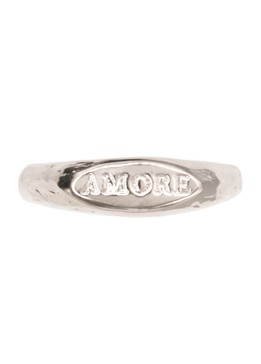 Amore Silver Signet Ring