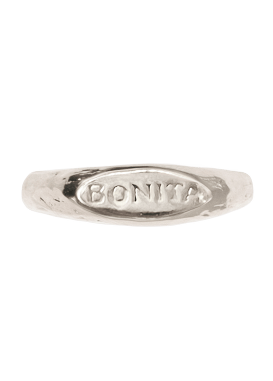 Anillo Sello Mini Bonita Plata