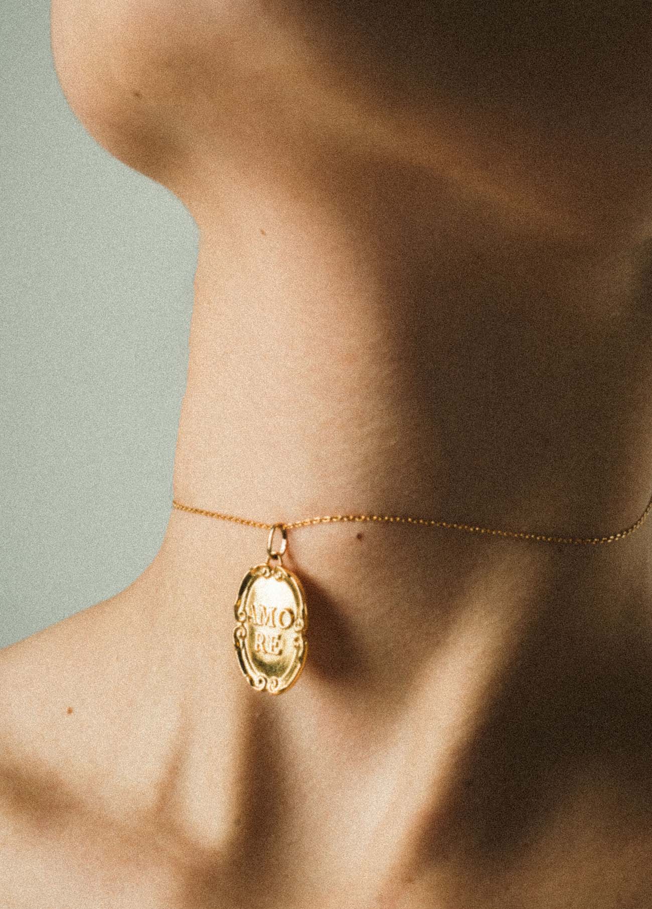 Amore Medal Gold Charm