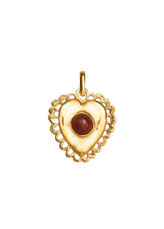 Corazon Solid Gold Charm