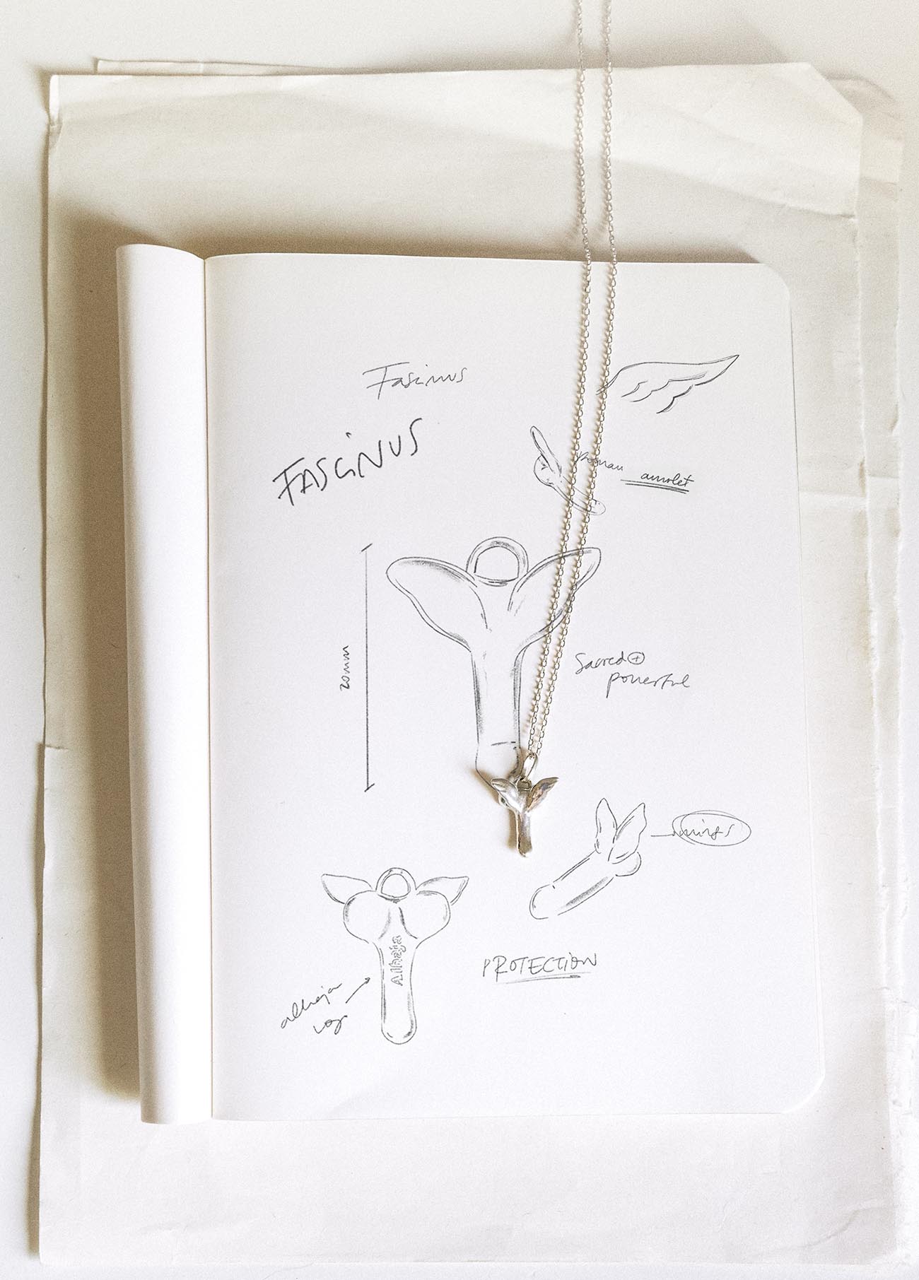 Fascinus Silver Necklace