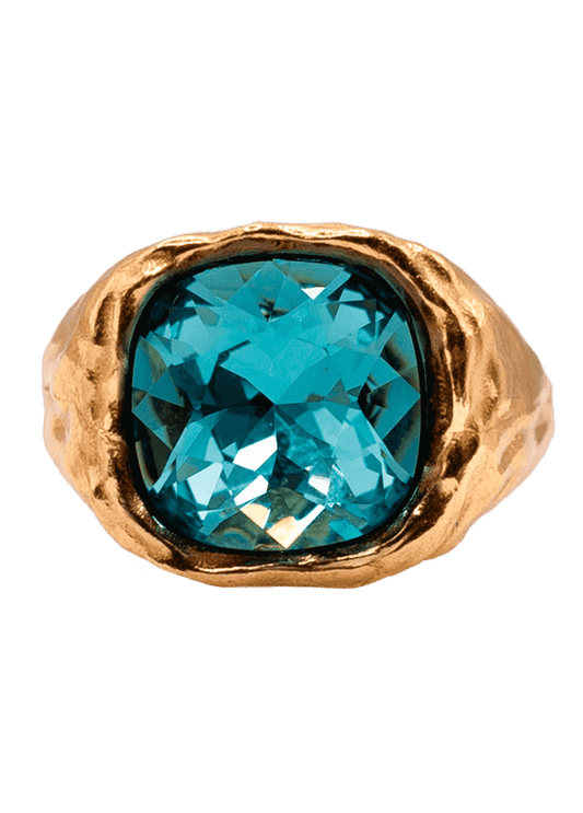 Amalfi Turquoise Solid Gold Ring 