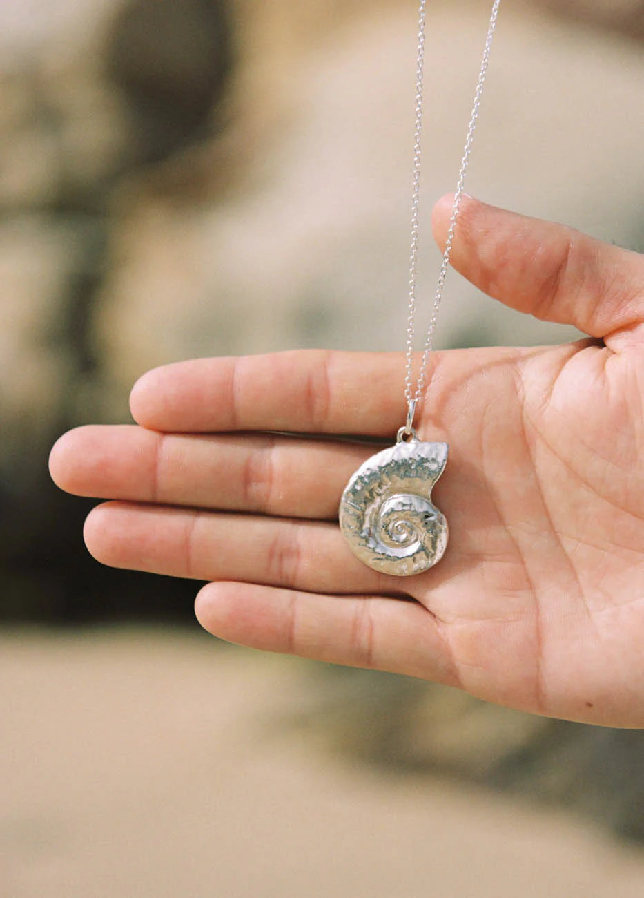 Silver Conch Necklace