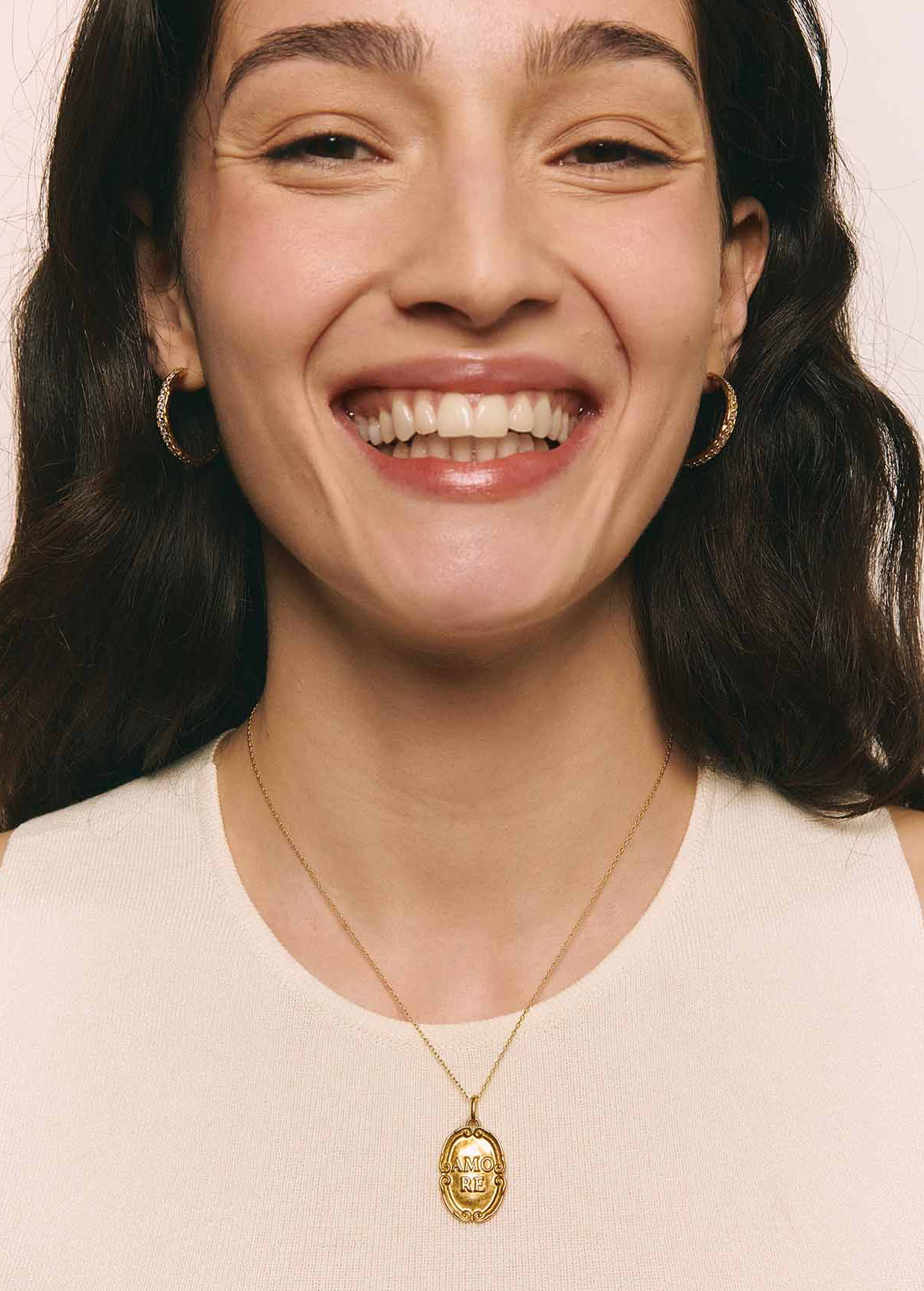 Colgante Medalla Amore Oro
