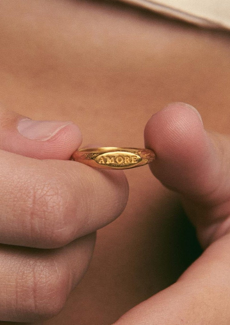 Mini Amore Gold Signet Ring – Alhaja Cult Store