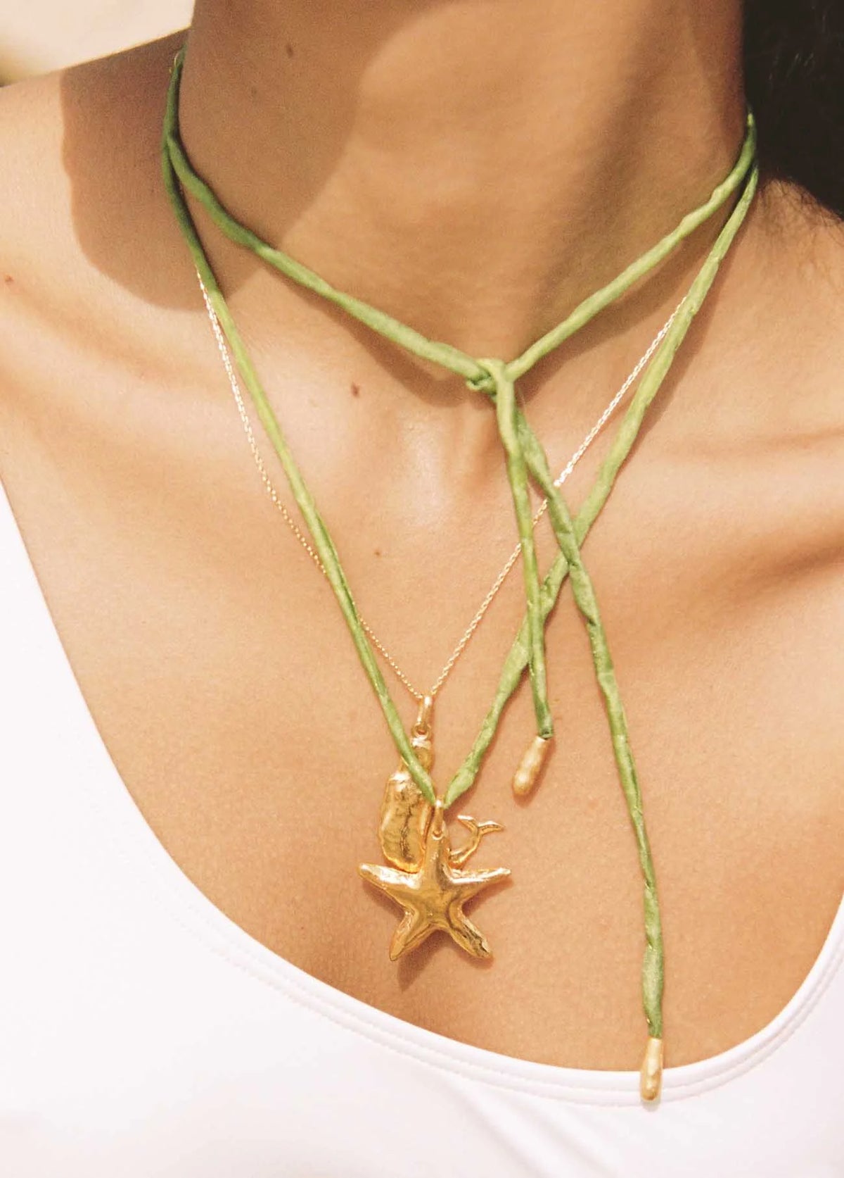 Asterina Green Necklace