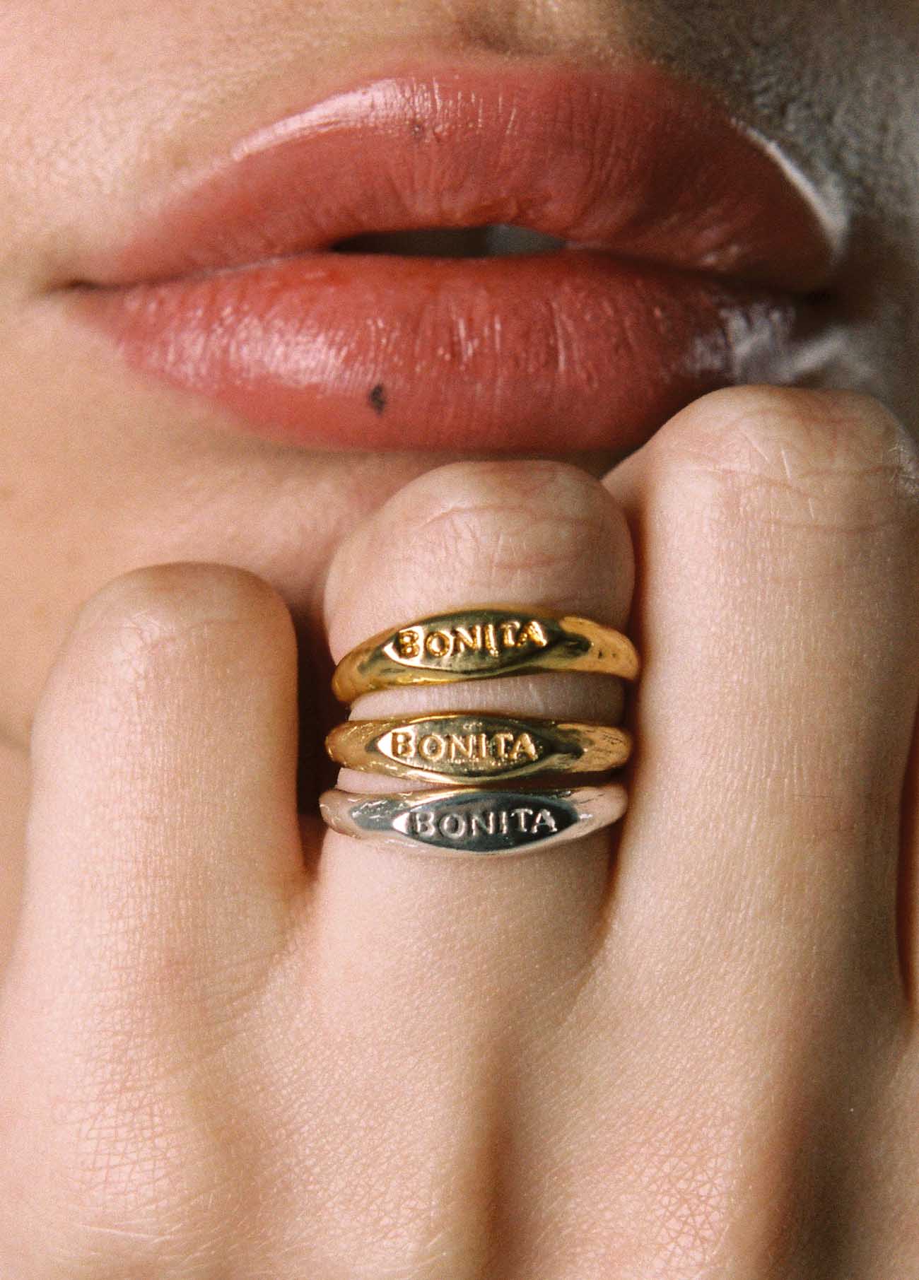 Bonita Solid Gold Signet Ring