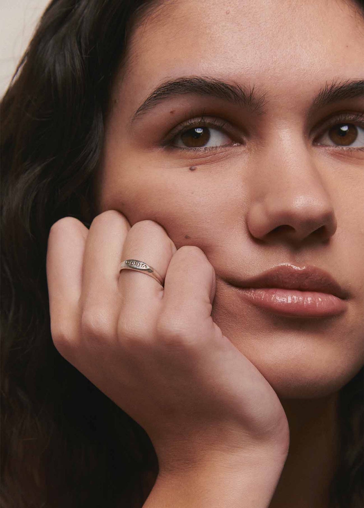 Mini Bonita Silver Signet Ring