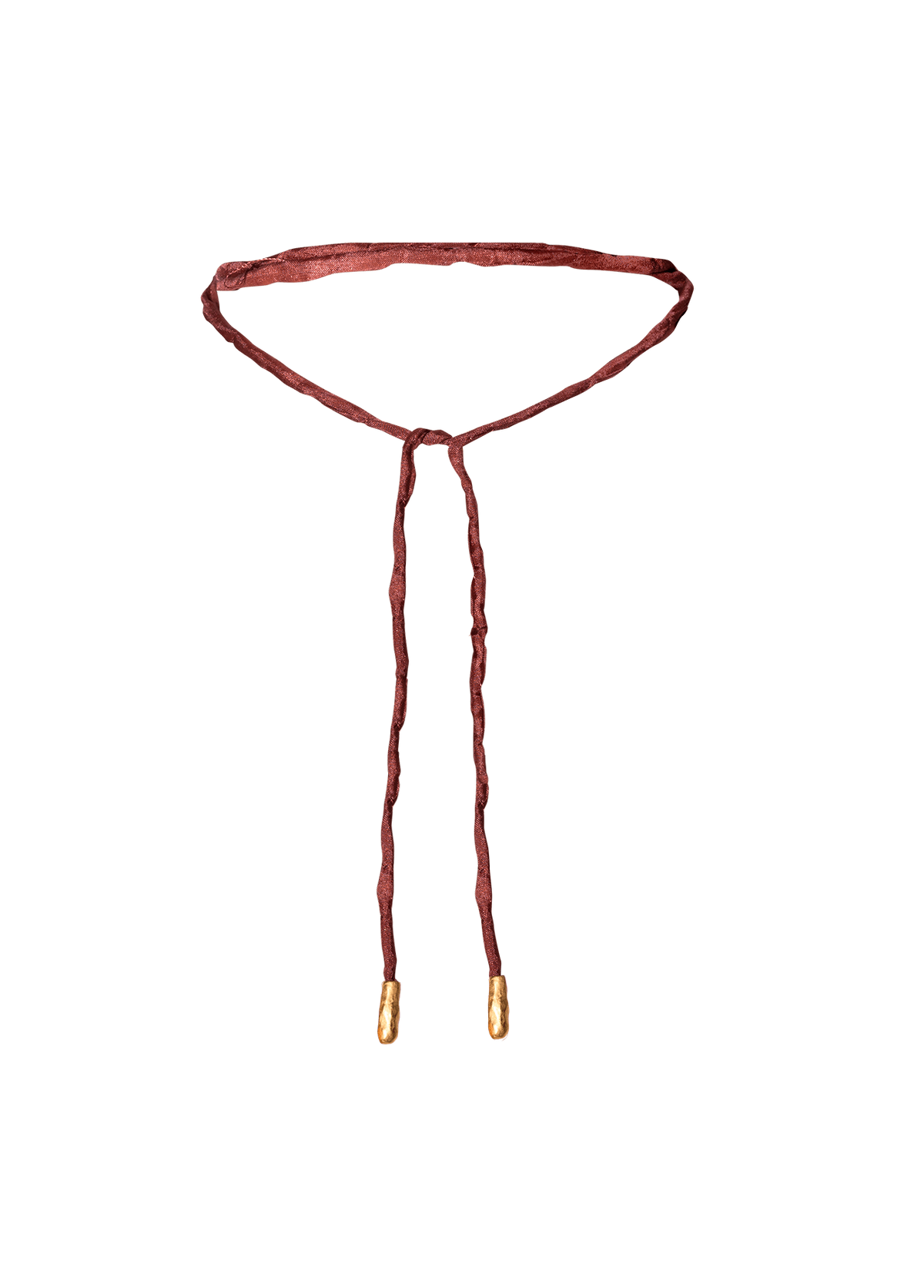 Cinnamon Gold Silk Necklace