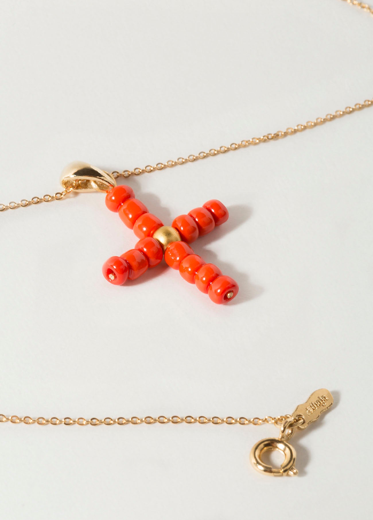 Collar Cruz Coral – Alhaja Cult Store
