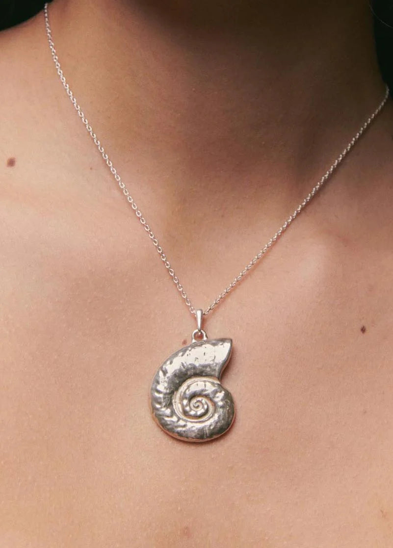 Silver Conch Necklace