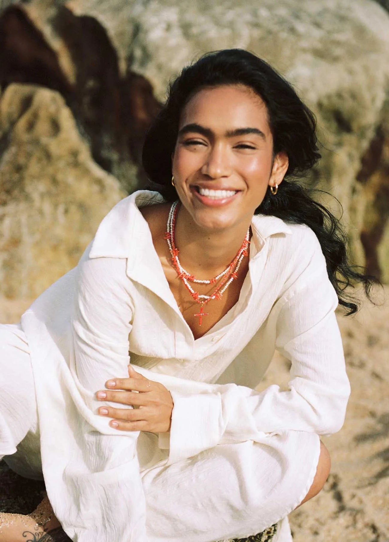 Choker Cruz Coral
