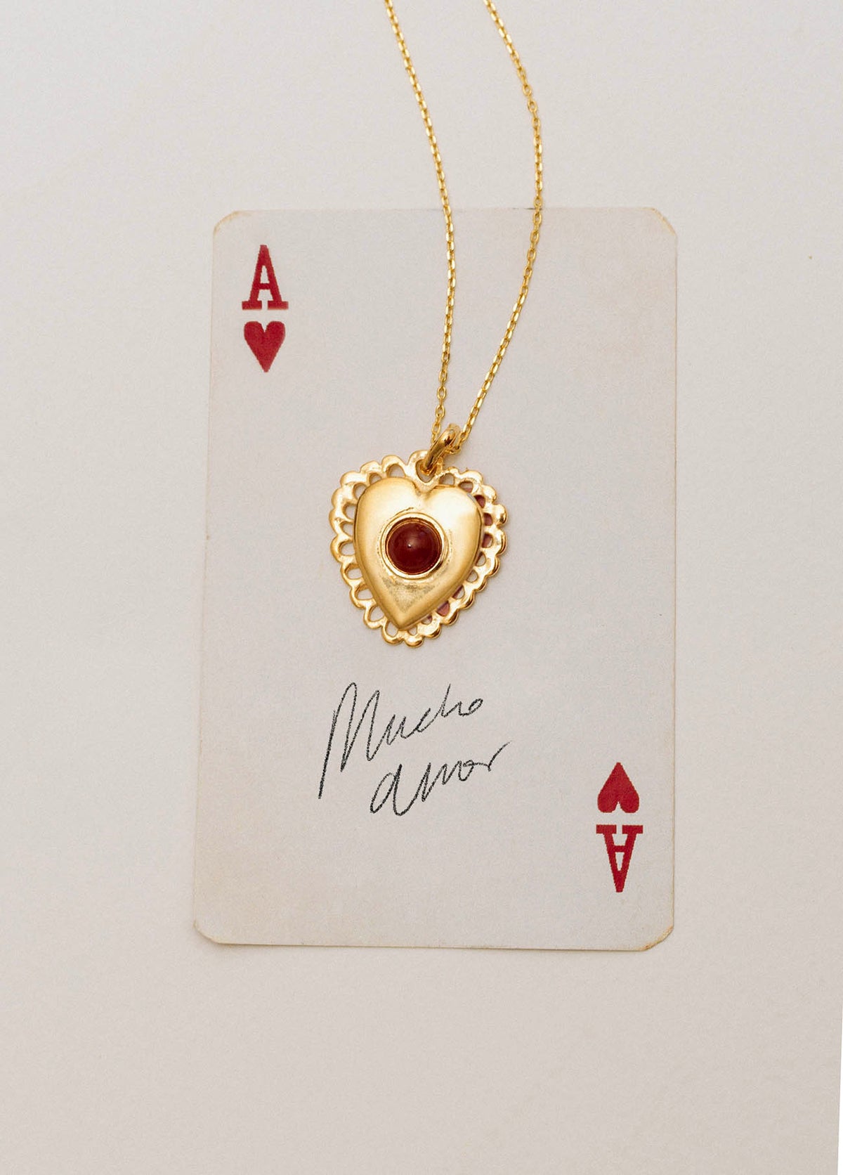 Corazon Solid Gold Charm