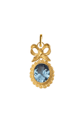 Elizabethan Aqua Solid Gold Charm