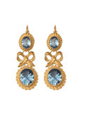 Pendientes Isabelinos Aqua Oro Macizo