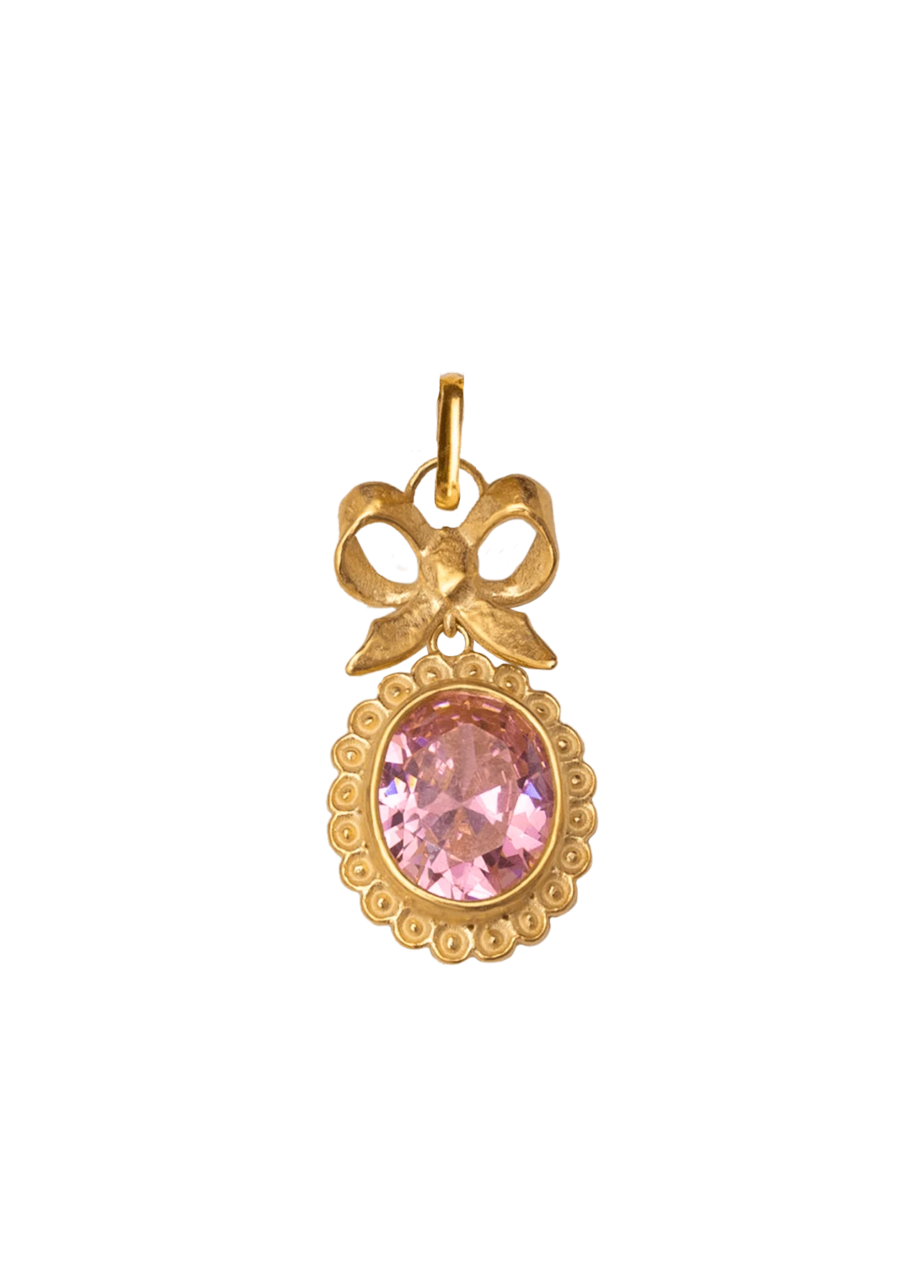 Collar Isabelino Rosa con Cadena Creta