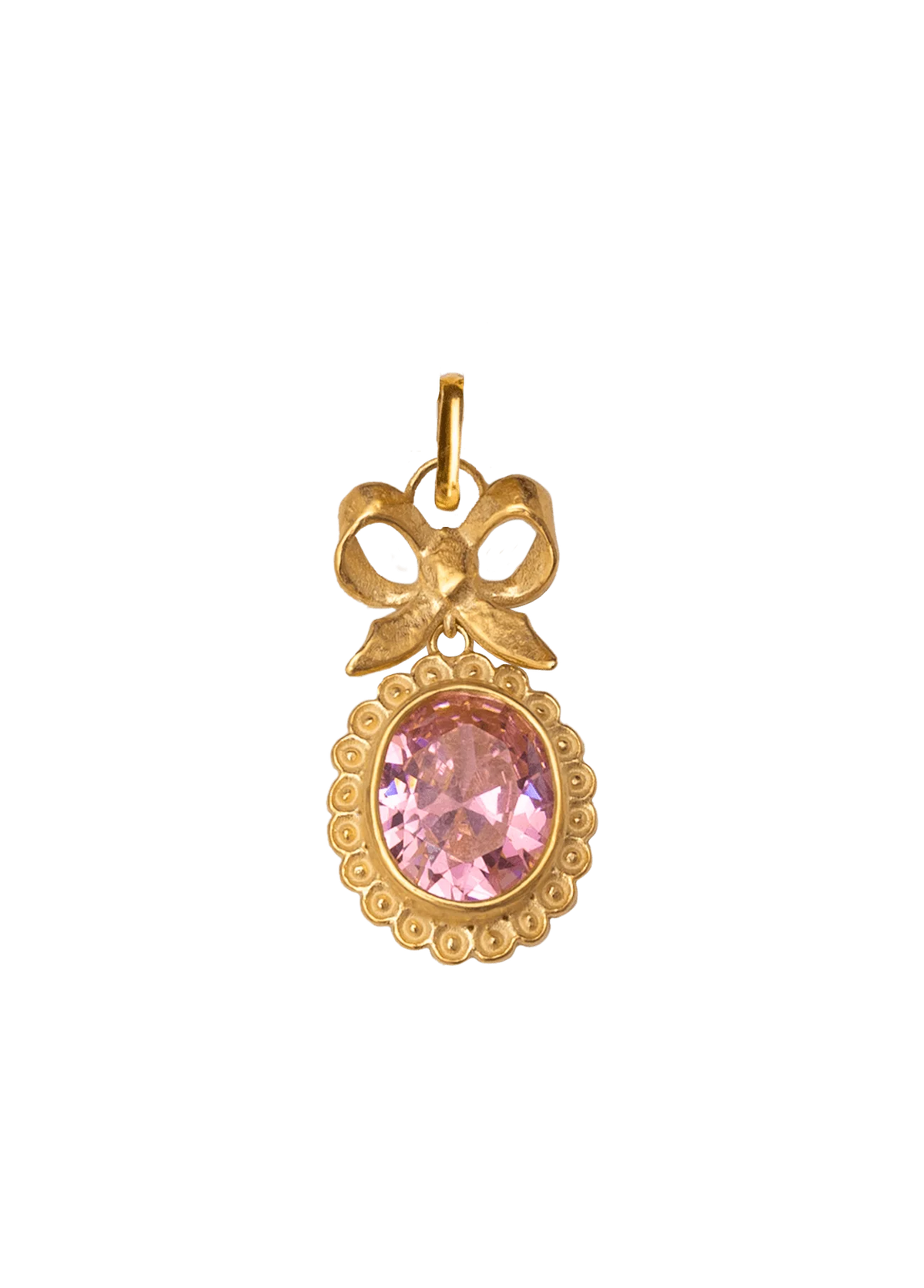 Collar Isabelino Rosa con Cadena Creta