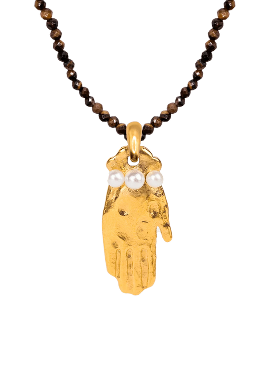 Collar Fatima Ojo de Tigre
