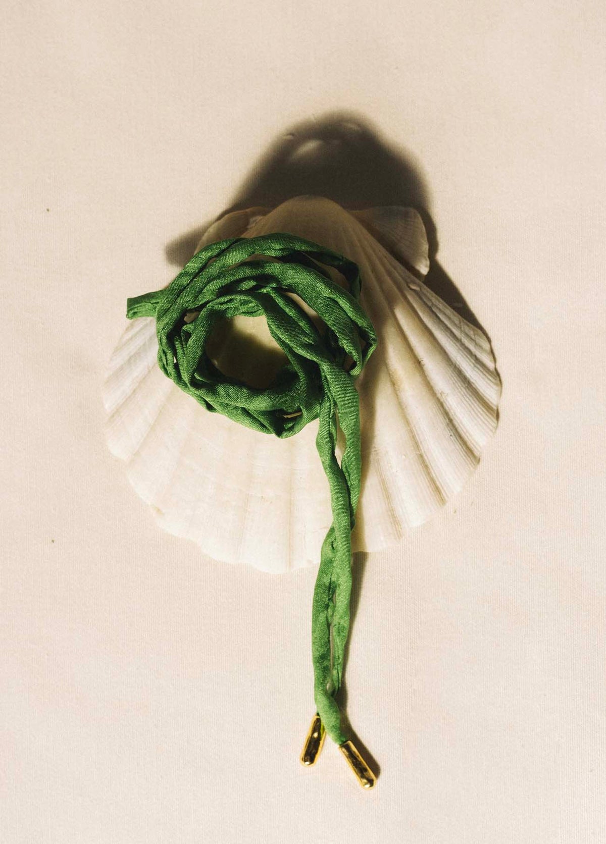 Green Gold Silk Necklace