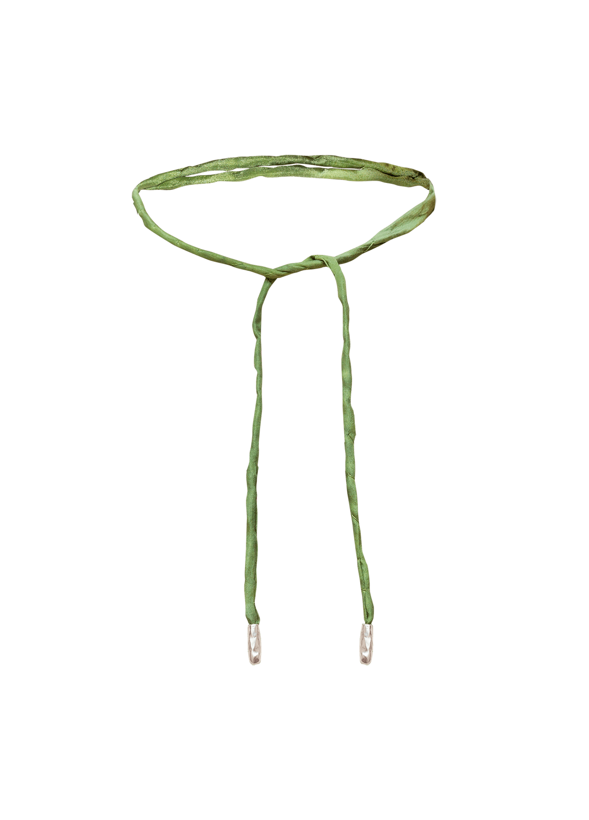 Green Gold Silk Necklace