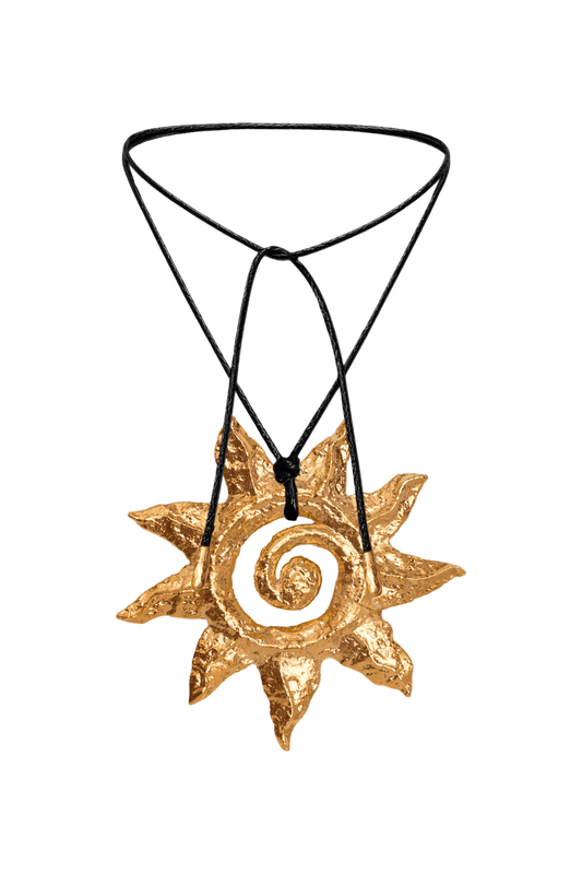 Icaro Gold Leather Cord
