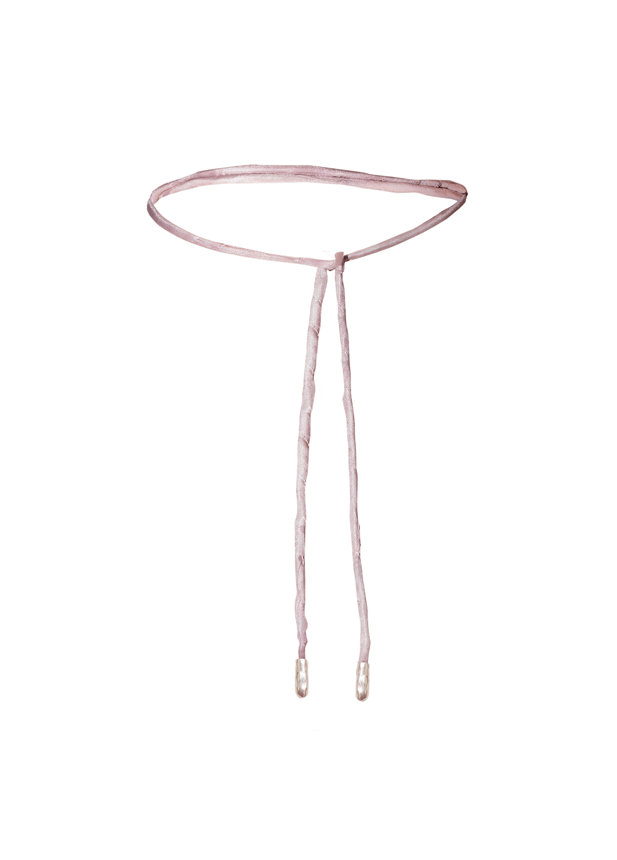 Lilac Silver Silk Necklace