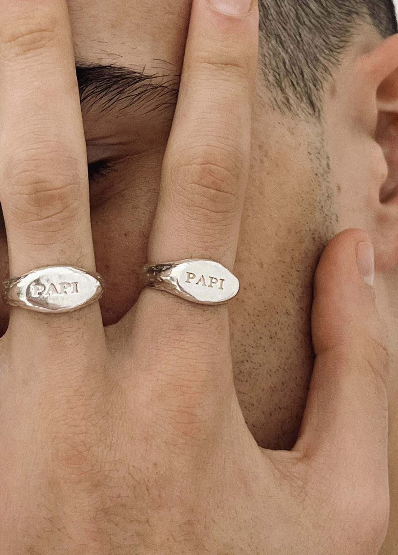 Papi Silver Signet Ring – Alhaja Cult Store