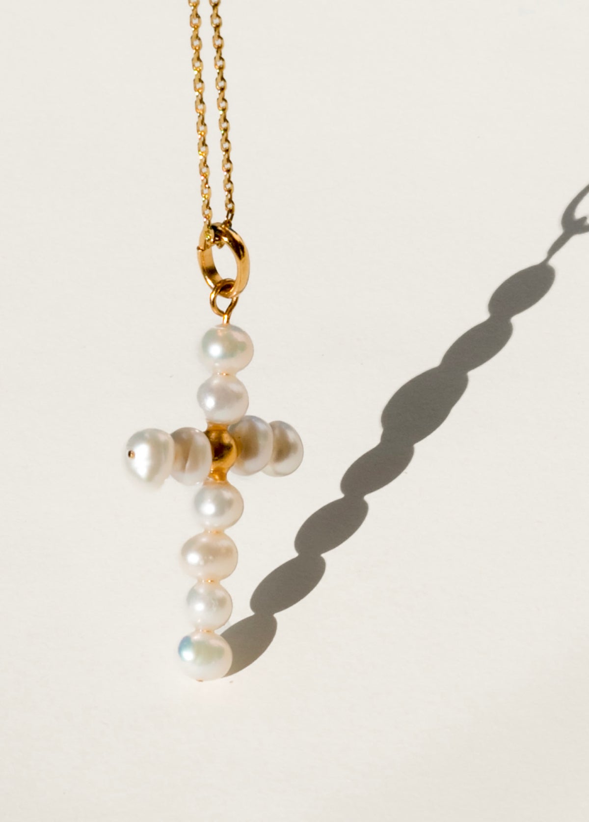 Pearly Cross Charm