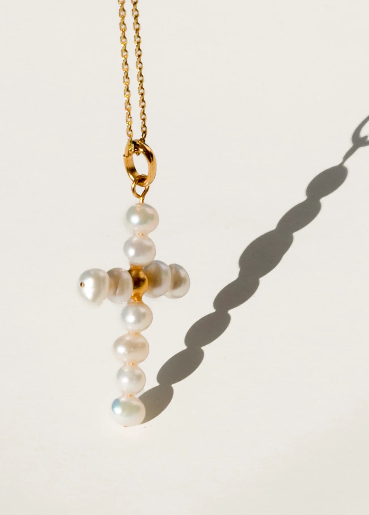 Pearly Cross Necklace