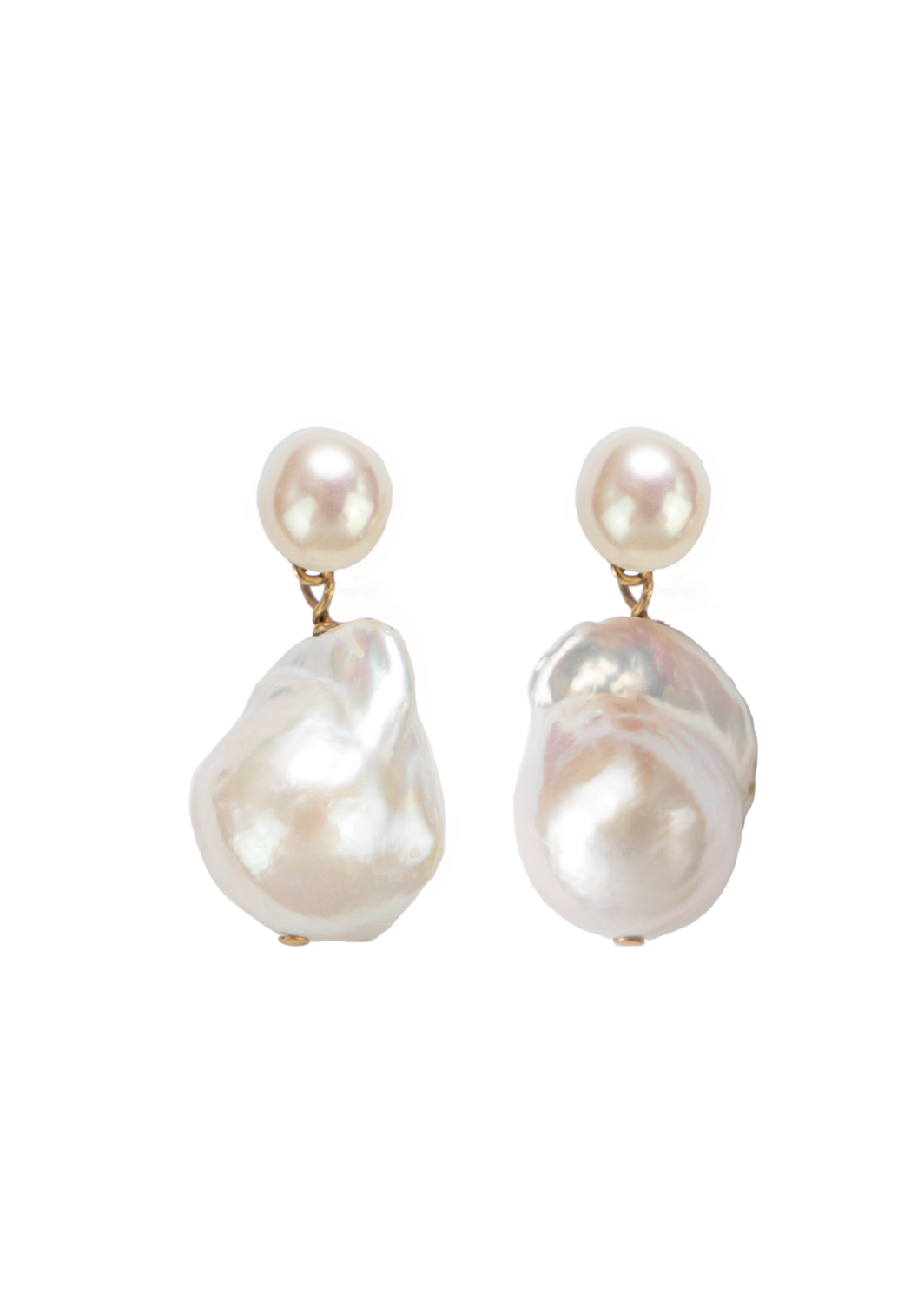 Josefina Pearl Solid Gold earrings