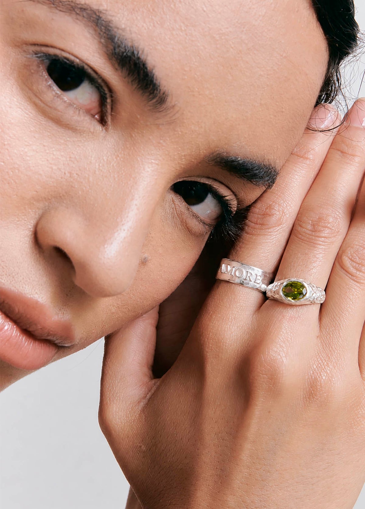 Anillo Positano Pistachio Plata