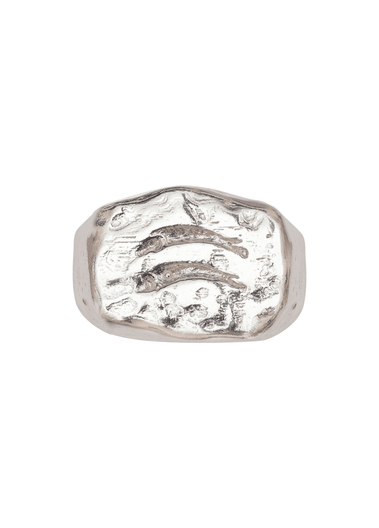 Pez Silver Signet Ring