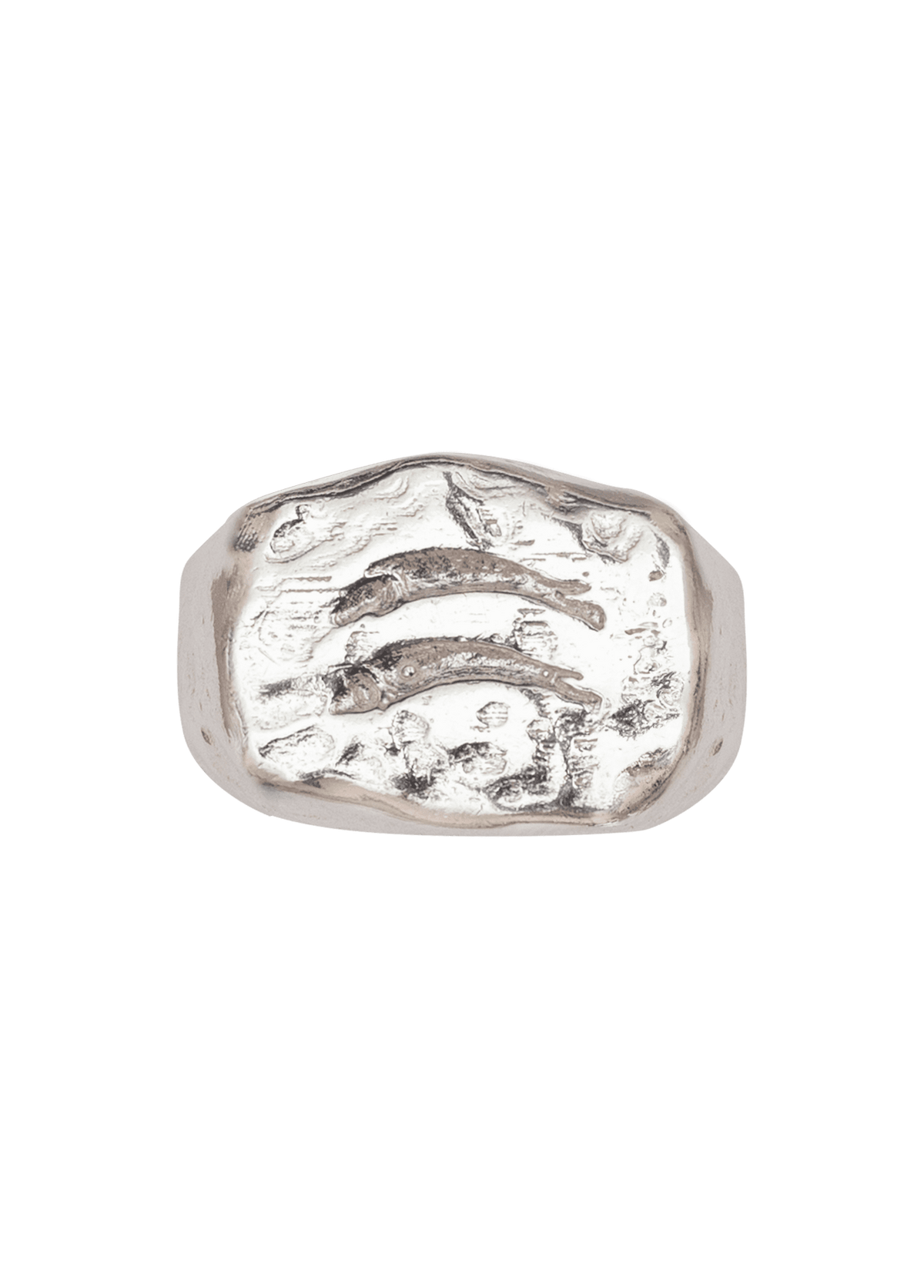 Pez Silver Signet Ring