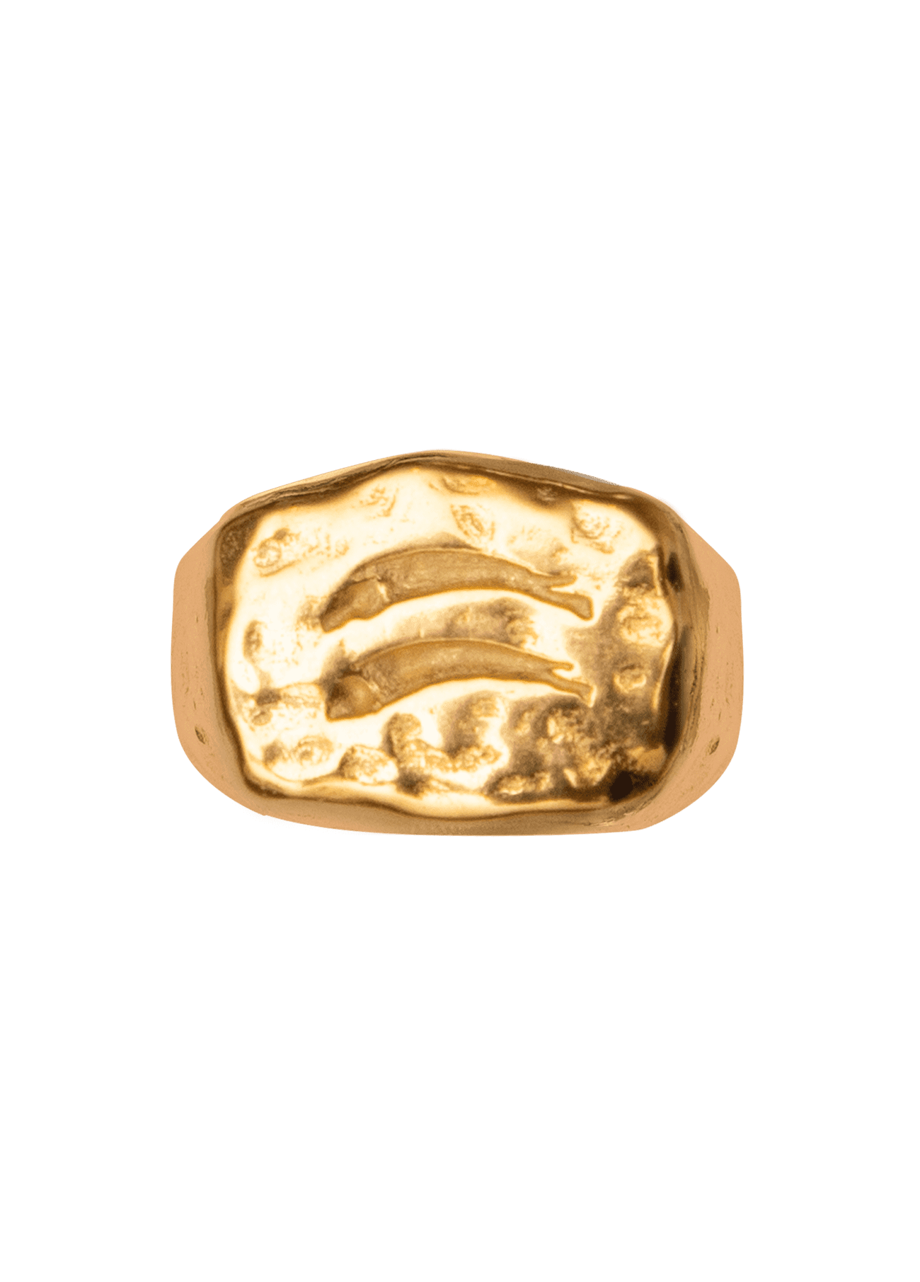 Pez Signet Ring Gold