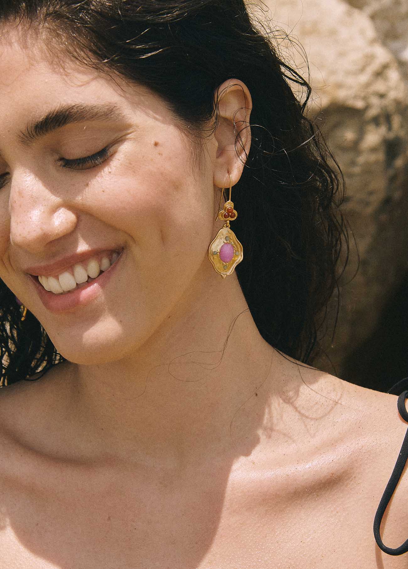 Pendientes Pitiusa Lila